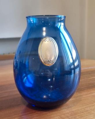 Elegante Vaso Vintage in Vetro Blu