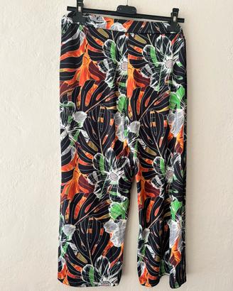 Pantaloni palazzo floreale oversize