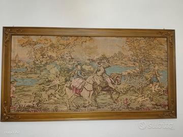 Arazzo cornice in legno e tessuto