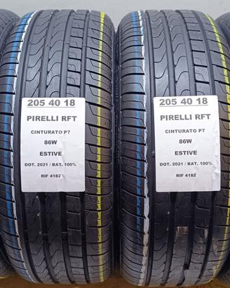 4 GOMME 205 40 18 PIRELLI RFT 100% RIF4182