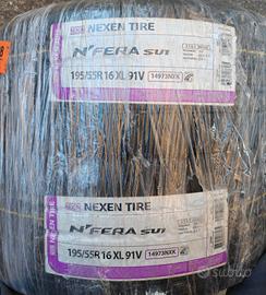 2 GOMME NUOVE 195/55 R16 91V NEXEN N'FERA SU1 XL