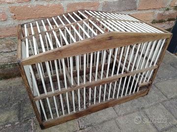 gabbia in legno, vintage 