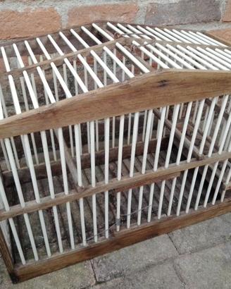 gabbia in legno, vintage 