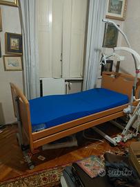Letto ortopedico elettrico + sollevatore disabili