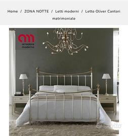 Letto matrimoniale Cantori modello Oliver