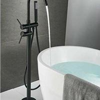 Miscelatore a Piantana Vasca da Bagno - Nero Opaco