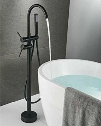 Miscelatore a Piantana Vasca da Bagno - Nero Opaco