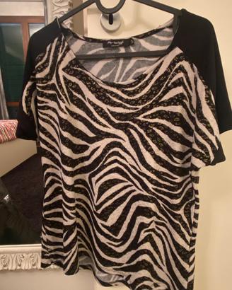 T-shirt maniche corte zebrata