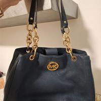 Borsa in pelle blu MKors originale