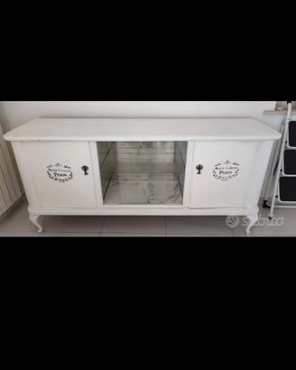 credenza shabby bianco opaco 