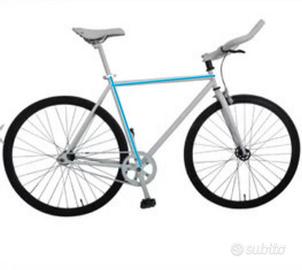 bici beclick bianca scatto fisso single Speed