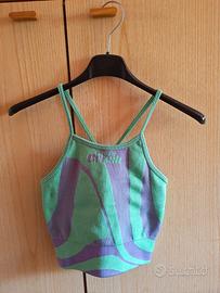 Top Sportivo Prozis Crush Verde/Lilla