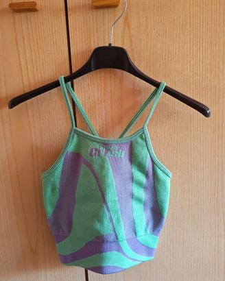 Top Sportivo Prozis Crush Verde/Lilla