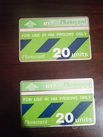 Schede Telefoniche per Prigioni Inglesi 