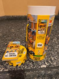 Puzzle a tema I Veicoli del Cantiere 100 pezzi