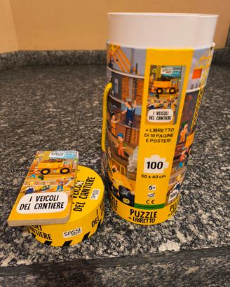 Puzzle a tema I Veicoli del Cantiere 100 pezzi