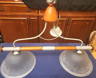 Lampadario a due lampade