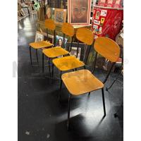 SEDIE PZ.4 VINTAGE FERRO NERO FORMICA COL.NOCE