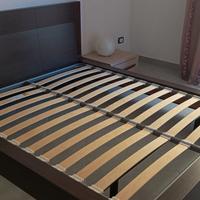 Letto matrimoniale in legno rovere wenge'