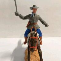 Soldatino Timpo Toys Ufficiale Confederato a Caval