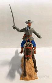 Soldatino Timpo Toys Ufficiale Confederato a Caval