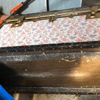 Baule cartone pressato e metallo