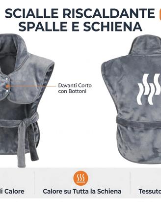 Scialle Riscaldato NUOVO Grigio