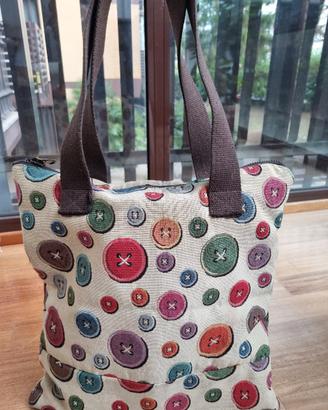 borsa tracolla stoffa fantasia
