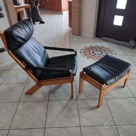 Poltrona e poggiapiedi