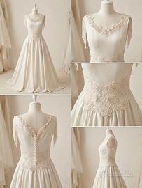 abito da sposa alta sartoria made in Italy nuovo