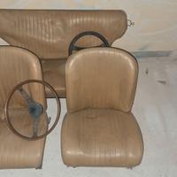 Sedili Fiat 500 epoca originali con volante