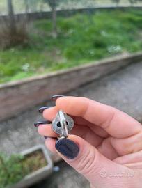 Anello argento con malachite