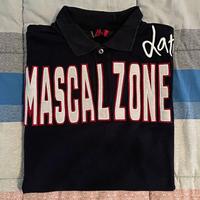 Maglia Polo vintage Mascalzone Latino blu taglia L