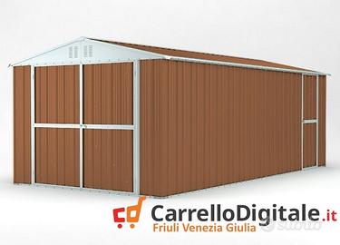 Box garage auto in Acciaio 327x611 19mq fin legno