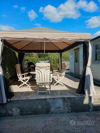 Gazebo e tavolo con 4 poltrone FAST 