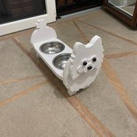 Porta ciotole fatto a mano mai usato