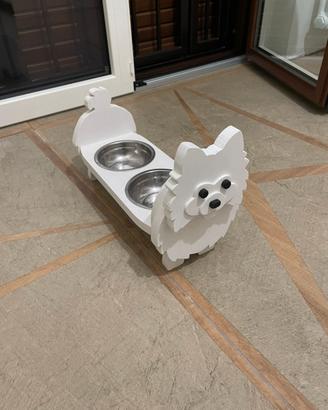 Porta ciotole fatto a mano mai usato