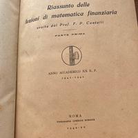 Matematica finanziaria e attuariale Cantelli