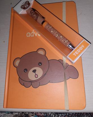 Penna sfera della thun + quaderno teddy