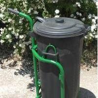 carrello porta bidone con ruote piccole