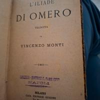 libro antico L'Iliade di Omero di Vincenzo Monti 