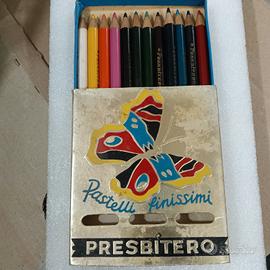  matite in legno colorate vintage