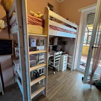 Letto elevato con scrivania FLEXA