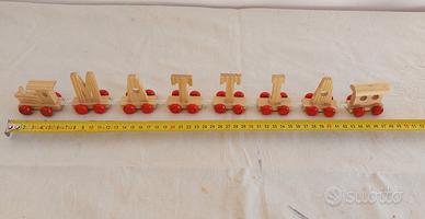 trenino treno in legno 