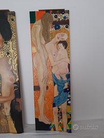 quadro arredamento olio su tela 100x30 klimt 