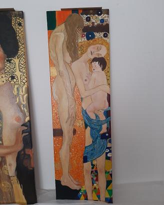 quadro arredamento olio su tela 100x30 klimt 