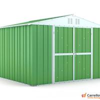 Box capanno giardino Acciaio 327x269 verde chiaro