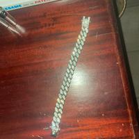 Bracciale cubano diamantato