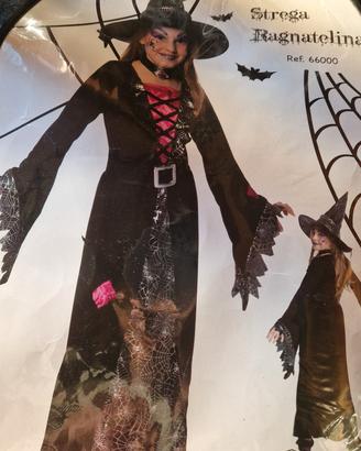 Abito Halloween strega ragnatelina 9/10 anni
