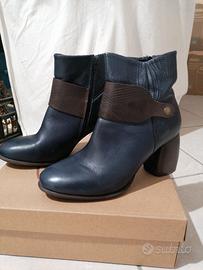 stivaletti in pelle blu